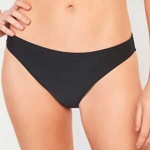 Old Navy Mid Rise Bikini Swim Bottom Ebony Black XL